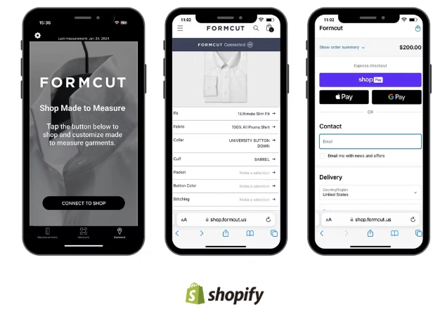 Formcut scan-to-factory solution connects to Shopify store