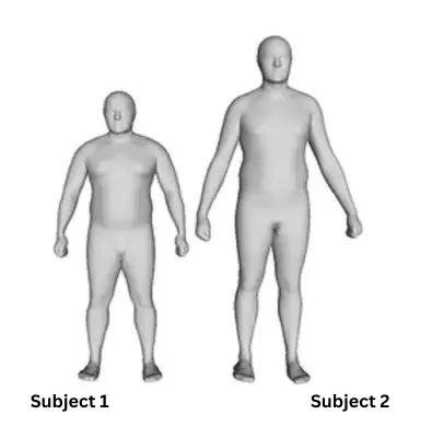 3D body scan comparison beyond BMI